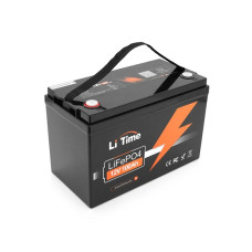 Аккумуляторная батарея LiFePO4 Li-TIME 12.8V 100Ач 1280Wh M8 для резервного и автономного питания систем видеонаблюдения и охраны