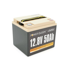 Аккумуляторная батарея LiFePO4 Power Queen 12.8V 50Ah 640Wh BMS 50A для резервного и солнечного питания дома, кемперов и лодок