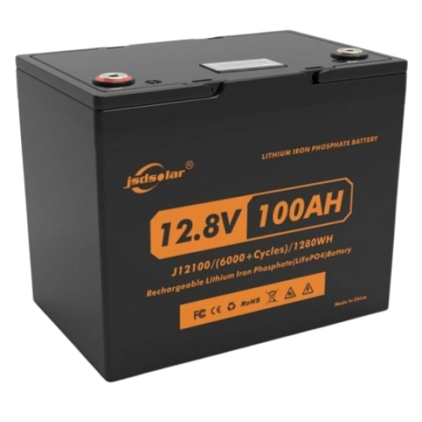 Аккумуляторная батарея LiFePO4 JSDS 12100LED 12,8В 100Ач с индикатором заряда и BMS 50A для систем видеонаблюдения и охранной сигнализации Аккумуляторная батарея LiFePO4 JSDS 12100LED 12,8В 100Ач с индикатором заряда и BMS 50A для систем видеонаблюдения и охранной сигнализации