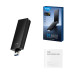Адаптер WiFi 7 трехдиапазонный Cudy WU6500 с USB 3.0 для высокой скорости передачи данных до 2880 Мбит/с на 6 ГГц и 5 ГГц, совместим с Windows 10/11