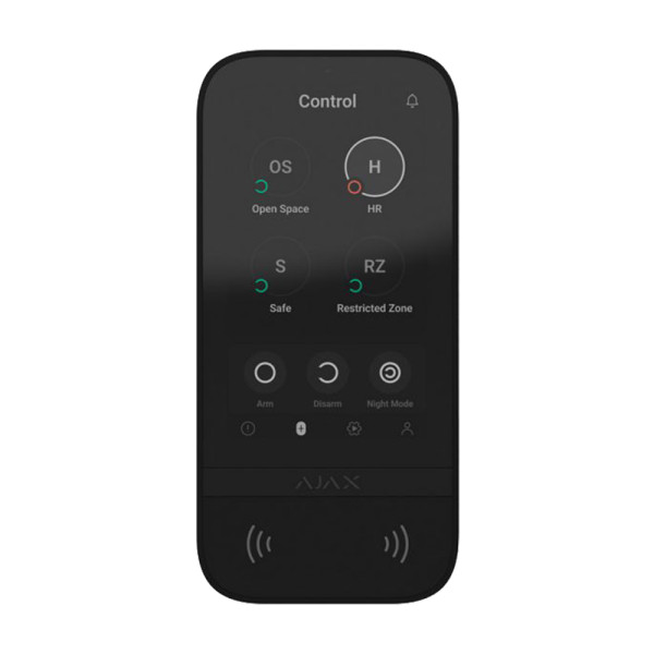 Клавіатура Ajax KeyPad TouchScreen black бездротова з сенсорним екраном Клавіатура Ajax KeyPad TouchScreen black бездротова з сенсорним екраном