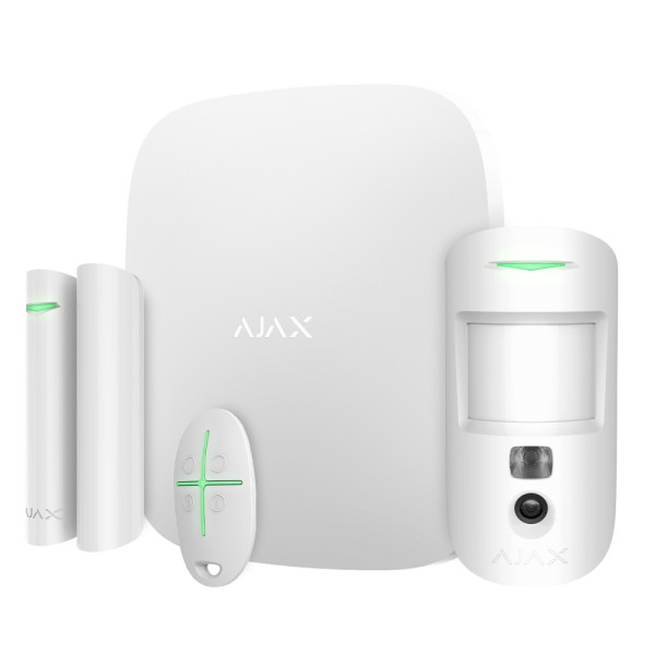 Комплект беспроводной сигнализации StarterKit Cam Plus HDR White для охранной системы — Wi-Fi, 2G/3G/4G, Ethernet, фотоверификация тревог Комплект беспроводной сигнализации StarterKit Cam Plus HDR White для охранной системы — Wi-Fi, 2G/3G/4G, Ethernet, фотоверификация тревог