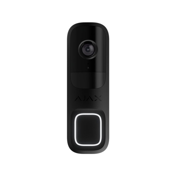 Відеодзвінок Ajax DoorBell Black з ІЧ-сенсором та керуванням у застосунках для безпеки та комфорту з штучним інтелектом Відеодзвінок Ajax DoorBell Black з ІЧ-сенсором та керуванням у застосунках для безпеки та комфорту з штучним інтелектом