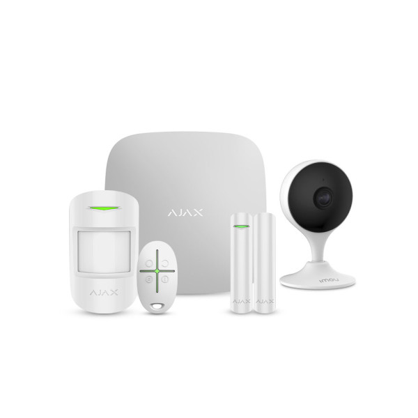 Комплект бездротової сигналізації Ajax StarterKit white + IP-відеокамера 3 Мп IMOU Cue 2 (IPC-C32EP) (2.8мм) з Wi-Fi Комплект бездротової сигналізації Ajax StarterKit white + IP-відеокамера 3 Мп IMOU Cue 2 (IPC-C32EP) (2.8мм) з Wi-Fi