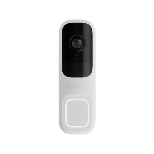 Відеодзвінок Ajax DoorBell White із штучним інтелектом для безпеки, ІЧ-сенсором та керуванням через додаток Відеодзвінок Ajax DoorBell White із штучним інтелектом для безпеки, ІЧ-сенсором та керуванням через додаток
