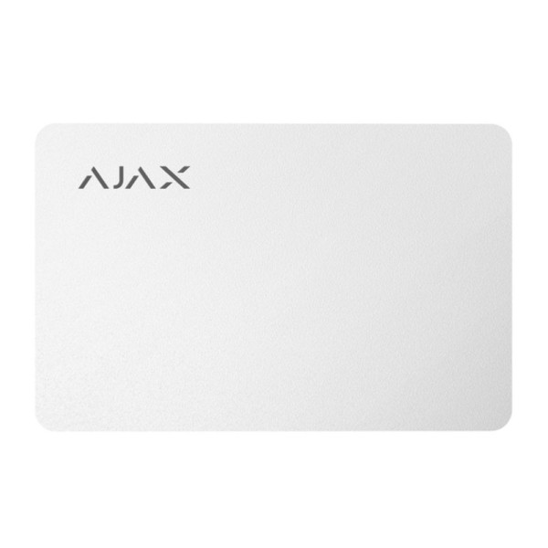 Защищённая бесконтактная карта Ajax Pass white (комплект 10 шт.) для клавиатуры KeyPad Plus Защищённая бесконтактная карта Ajax Pass white (комплект 10 шт.) для клавиатуры KeyPad Plus