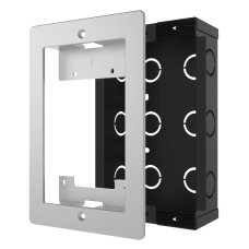 Монтажна коробка для панелі виклику Akuvox R20A Installation Kit In-Wall V2.0 чорного та срібного кольору