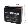 Акумуляторна батарея 12В 18А·год I-Battery ABP18-12L AGM для блоку безперебійного живлення та систем відеоспостереження Акумуляторна батарея 12В 18А·год I-Battery ABP18-12L AGM для блоку безперебійного живлення та систем відеоспостереження
