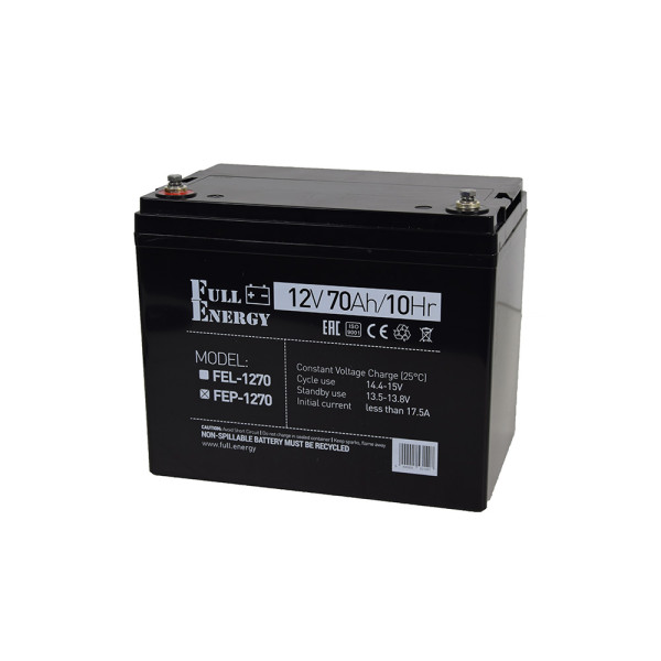 Акумулятор 12В 70А·год для ДБЖ Full Energy FEP-1270 Акумулятор 12В 70А·год для ДБЖ Full Energy FEP-1270