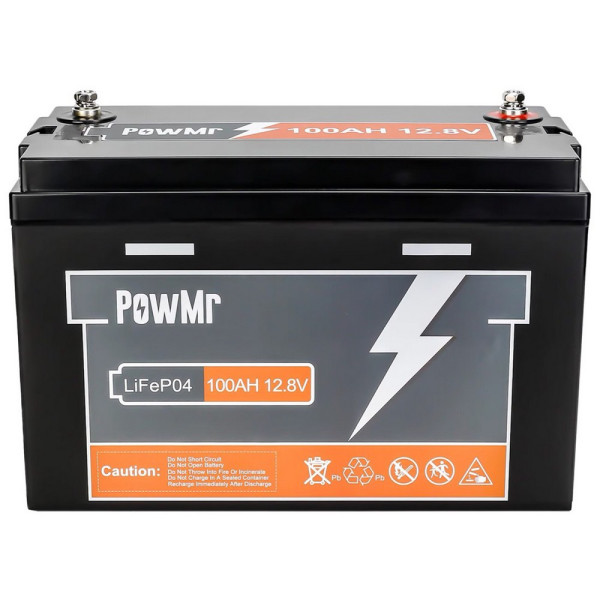 Акумулятор PowMr 12.8V 100Ah LiFePo4 (POW-100AH-12V) Акумулятор PowMr 12.8V 100Ah LiFePo4 (POW-100AH-12V)