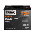 Акумуляторна батарея 12В 20Аг AGM Trinix 12V20Ah для систем безперервного живлення та електронних пристроїв Акумуляторна батарея 12В 20Аг AGM Trinix 12V20Ah для систем безперервного живлення та електронних пристроїв