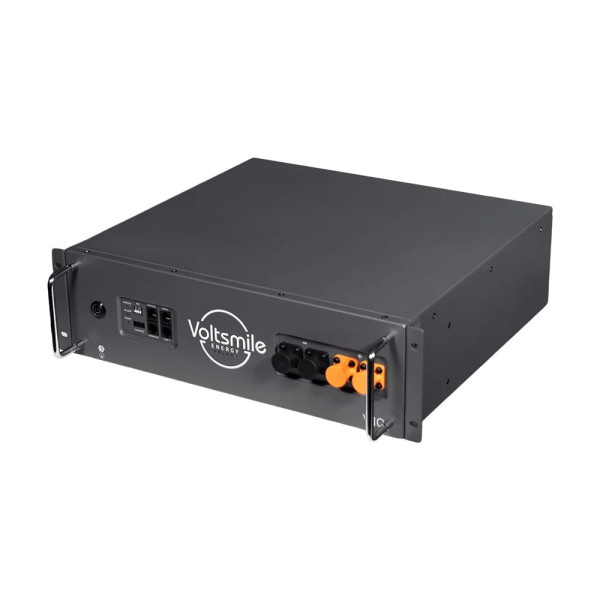Акумуляторна батарея літій-залізо-фосфатна LiFePO4 51.2В 5120Втг Voltsmile V10 Classic для системи накопичення енергії, монтаж в стійку 19" Акумуляторна батарея літій-залізо-фосфатна LiFePO4 51.2В 5120Втг Voltsmile V10 Classic для системи накопичення енергії, монтаж в стійку 19"