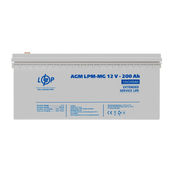 Уцінений мультигелевий акумулятор LogicPower LPM-MG 12 В 200 А·год, 05.2024 — OCLP42063 Уцінений мультигелевий акумулятор LogicPower LPM-MG 12 В 200 А·год, 05.2024 — OCLP42063