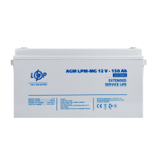 Акумулятор мультигелевий LPM-MG 12V - 150 Ah для безперебійного живлення, відеоспостереження, охоронних систем та альтернативних джерел енергії