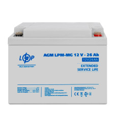 Акумулятор LogicPower LPM-MG 12V 26Ah AGM мультигелевий клеми М5 Акумулятор LogicPower LPM-MG 12V 26Ah AGM мультигелевий клеми М5