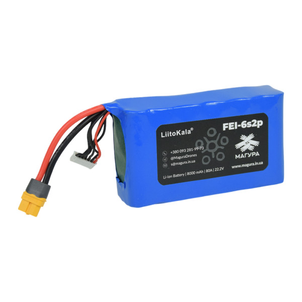 Акумулятор FEi-6S2P LiitoKala 8000 мА·год для FPV-дрона Акумулятор FEi-6S2P LiitoKala 8000 мА·год для FPV-дрона
