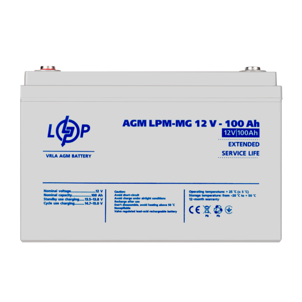 Аккумулятор мультигелевый LPM-MG 12V - 100 Ah для систем бесперебойного питания и видеонаблюдения, универсальный, герметичный и надежный источник энергии Аккумулятор мультигелевый LPM-MG 12V - 100 Ah для систем бесперебойного питания и видеонаблюдения, универсальный, герметичный и надежный источник энергии