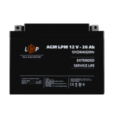 Аккумулятор 12V 26 Ah AGM для бесперебойного питания и систем видеонаблюдения