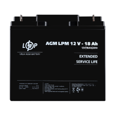 Акумулятор AGM 12V - 18 Ah для безперебійного живлення серверних станцій та охоронних систем