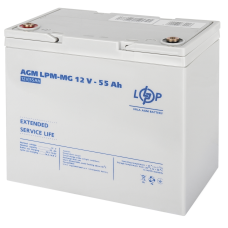 Мультигелевый аккумулятор 12V 55 Ah для систем видеонаблюдения, охранных сигнализаций и бесперебойного питания