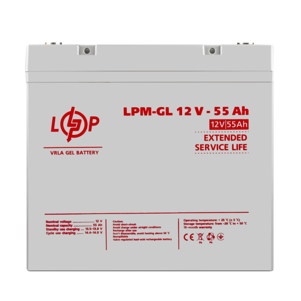 Аккумулятор гелевий LPM-GL 12V - 55 Ah Аккумулятор гелевий LPM-GL 12V - 55 Ah