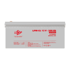 Гелевый аккумулятор 12V 200Ah LPM-GL для солнечных батарей и систем бесперебойного питания