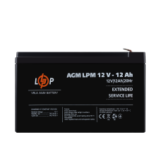Акумулятор AGM 12V - 12 Ah для систем відеоспостереження та безперебійного живлення обладнання