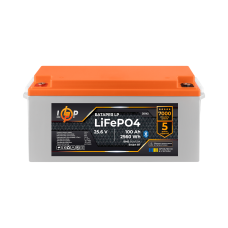 Акумулятор LiFePO4 25,6V 100 Ah з BMS 80А/50 для систем безперебійного живлення і сонячних електростанцій, Smart BT, пластиковий корпус