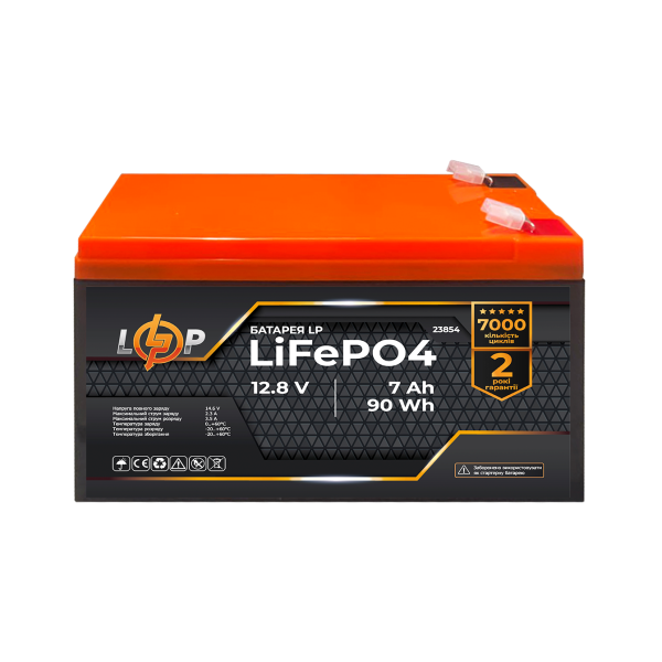 Акумулятор LP LiFePO4 12,8V - 7Ah (90Wh) Акумулятор LP LiFePO4 12,8V - 7Ah (90Wh)
