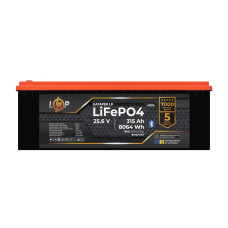 Акумулятор LP LiFePO4 25,6V -315 Ah (8064Wh) (BMS 200A/100А) пластик Smart BT Акумулятор LP LiFePO4 25,6V -315 Ah (8064Wh) (BMS 200A/100А) пластик Smart BT
