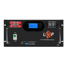 Аккумулятор LiFePO4 51,2V 120 Ah 6000Wh для резервного питания с BMS 100A и LCD RM AB RS485/CAN, быстрая зарядка и долговечность до 15 лет