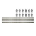 Комплект автоматики для відкатних воріт вагою до 1800 кг Weilai DGY1800Pro kit з сигнальною лампою, ІЧ-бар'єром і рейками