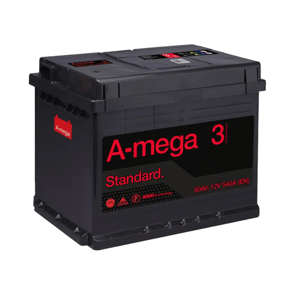 Акумулятор авто Мегатекс A-mega Standard (М3) 6СТ-60-АЗ (лев) ТХП 540 Акумулятор авто Мегатекс A-mega Standard (М3) 6СТ-60-АЗ (лев) ТХП 540