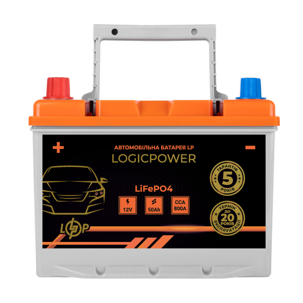 Автомобільний літієвий акумулятор LP LiFePO4 12V - 50 Ah (+ зліва) BMS 800А Автомобільний літієвий акумулятор LP LiFePO4 12V - 50 Ah (+ зліва) BMS 800А