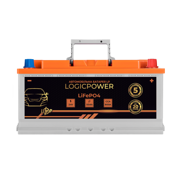 Автомобільний акумулятор літієвий LP LiFePO4 24V - 50 Ah (+ праворуч) BMS 800А Автомобільний акумулятор літієвий LP LiFePO4 24V - 50 Ah (+ праворуч) BMS 800А