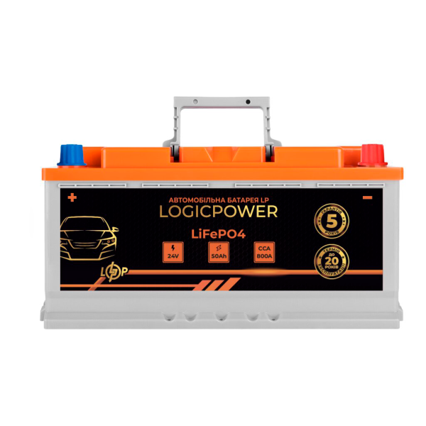 Автомобільний акумулятор літієвий LP LiFePO4 24V - 50 Ah (+ ліворуч) BMS 800А Автомобільний акумулятор літієвий LP LiFePO4 24V - 50 Ah (+ ліворуч) BMS 800А