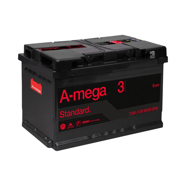 Акумулятор авто Мегатекс A-mega Standard (М3) 6СТ-73-АЗ (прав) euro ТХП 640 Акумулятор авто Мегатекс A-mega Standard (М3) 6СТ-73-АЗ (прав) euro ТХП 640