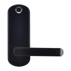 Біометричний замок Trinix TRL-5107BTF Black Right з Bluetooth для metal/дерев'яних дверей, зчитувач відбитків пальців і карт Mifare, автономний, монтаж врізний