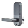 Биометрический замок Trinix TRL-5107BTF Black Right с Bluetooth для металлических и деревянных дверей, считыватель отпечатков пальцев и Mifare, врезной монтаж Биометрический замок Trinix TRL-5107BTF Black Right с Bluetooth для металлических и деревянных дверей, считыватель отпечатков пальцев и Mifare, врезной монтаж