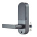 Биометрический замок Trinix TRL-5107BTF Black Right с Bluetooth для металлических и деревянных дверей, считыватель отпечатков пальцев и Mifare, врезной монтаж
