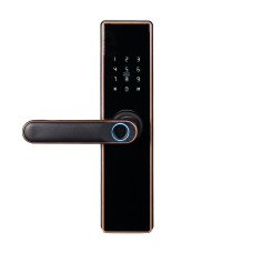 Біометричний автономний замок Trinix TRL-5402BTF Bronze з Bluetooth, зчитувачем відбитків пальців та карт Mifare для захисту вашого дому