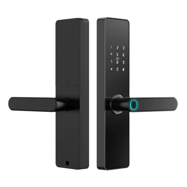 Замок биометрический автономный Trinix TRL-5101BTF Black L/R с Bluetooth, отпечатком пальца и Mifare для металлических и деревянных дверей 35-55 мм Замок биометрический автономный Trinix TRL-5101BTF Black L/R с Bluetooth, отпечатком пальца и Mifare для металлических и деревянных дверей 35-55 мм