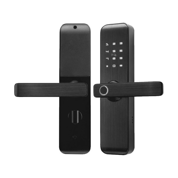 Біометричний електрозамок Trinix TRL-7703WF Black L/R з Bluetooth, зчитувачем відбитків пальців і карт Mifare для дверей товщиною 35-55 мм Біометричний електрозамок Trinix TRL-7703WF Black L/R з Bluetooth, зчитувачем відбитків пальців і карт Mifare для дверей товщиною 35-55 мм