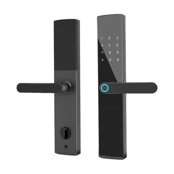 Автономный биометрический замок с Bluetooth Trinix TRL-5405BTF Black L/R для металлических и деревянных дверей с отпечатком пальца и картами Mifare Автономный биометрический замок с Bluetooth Trinix TRL-5405BTF Black L/R для металлических и деревянных дверей с отпечатком пальца и картами Mifare