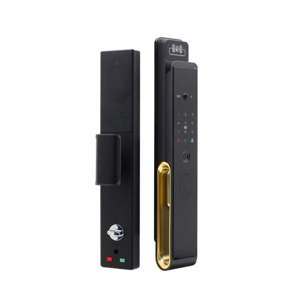 Замок биометрический автономный Trinix TRL-8802BTV Black с WiFi для дверей, распознавание лиц, отпечатков пальцев и карт Mifare, питание от аккумулятора, видеокамера 2Mp Замок биометрический автономный Trinix TRL-8802BTV Black с WiFi для дверей, распознавание лиц, отпечатков пальцев и карт Mifare, питание от аккумулятора, видеокамера 2Mp