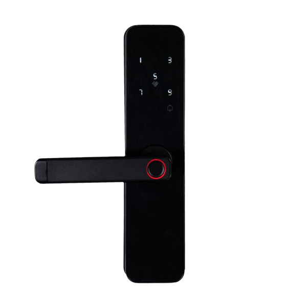 Биометрический замок Trinix TRL-5401BTF Black с Bluetooth, считывателем отпечатков, картах Mifare для защиты дверей 35-55 мм, питание от батареек, 100 пользователей Биометрический замок Trinix TRL-5401BTF Black с Bluetooth, считывателем отпечатков, картах Mifare для защиты дверей 35-55 мм, питание от батареек, 100 пользователей