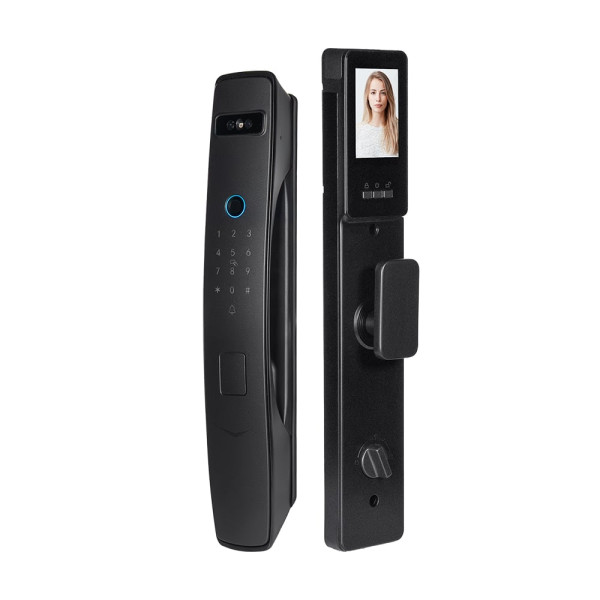 Біометричний замок Trinix TRL-8803BTV Black L/R з Bluetooth та Wi-Fi для безпеки з розпізнаванням облич, долоней, відбитків пальців і карт Mifare Біометричний замок Trinix TRL-8803BTV Black L/R з Bluetooth та Wi-Fi для безпеки з розпізнаванням облич, долоней, відбитків пальців і карт Mifare