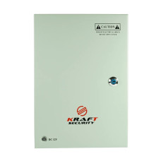 Блок живлення KRF-1230(18CH) BOX для відеоспостереження, вихідна напруга 12 В, струм 30 А, 18 каналів, металевий бокс з замком, розміри 315х220х59 мм
