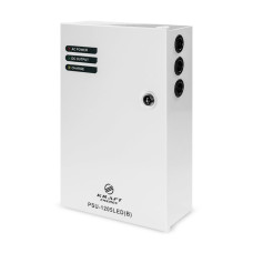 Блок живлення Kraft PSU-1205LED(B) для LED-індикації з АКБ 18 Аг, вихідна напруга 12 В, струм 5 А, металевий корпус, надійний захист від перевантаження