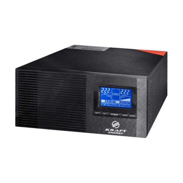 Інвертор Kraft KRF-AVR1000VA/800W-12V з правильною синусоїдою для зовнішнього акумулятора, 1000 ВА/800 Вт, ДБЖ, зарядний пристрій, підтримка AGM/GEL/LiFePO4 Інвертор Kraft KRF-AVR1000VA/800W-12V з правильною синусоїдою для зовнішнього акумулятора, 1000 ВА/800 Вт, ДБЖ, зарядний пристрій, підтримка AGM/GEL/LiFePO4